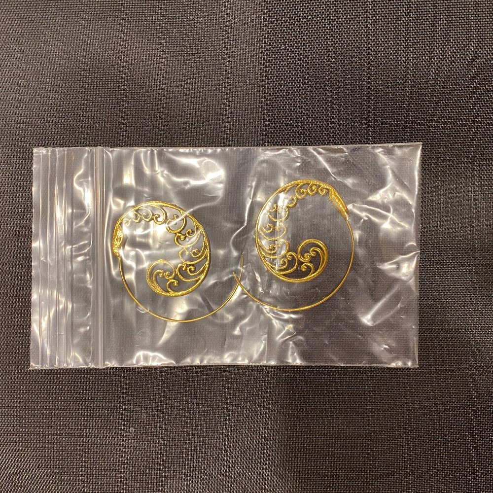 water wave earring hoops